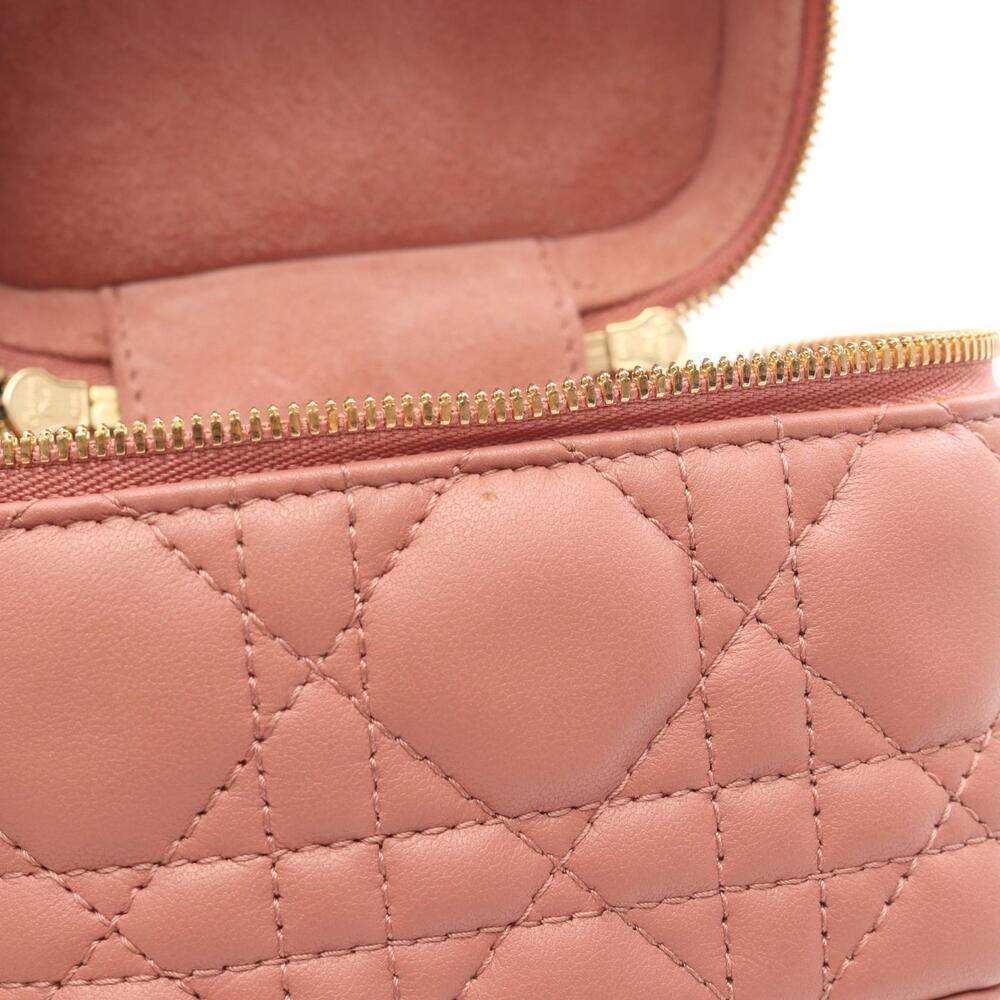 Dior Lady Vanity Cannage Handbag Leather Pink - Picture 5 of 8